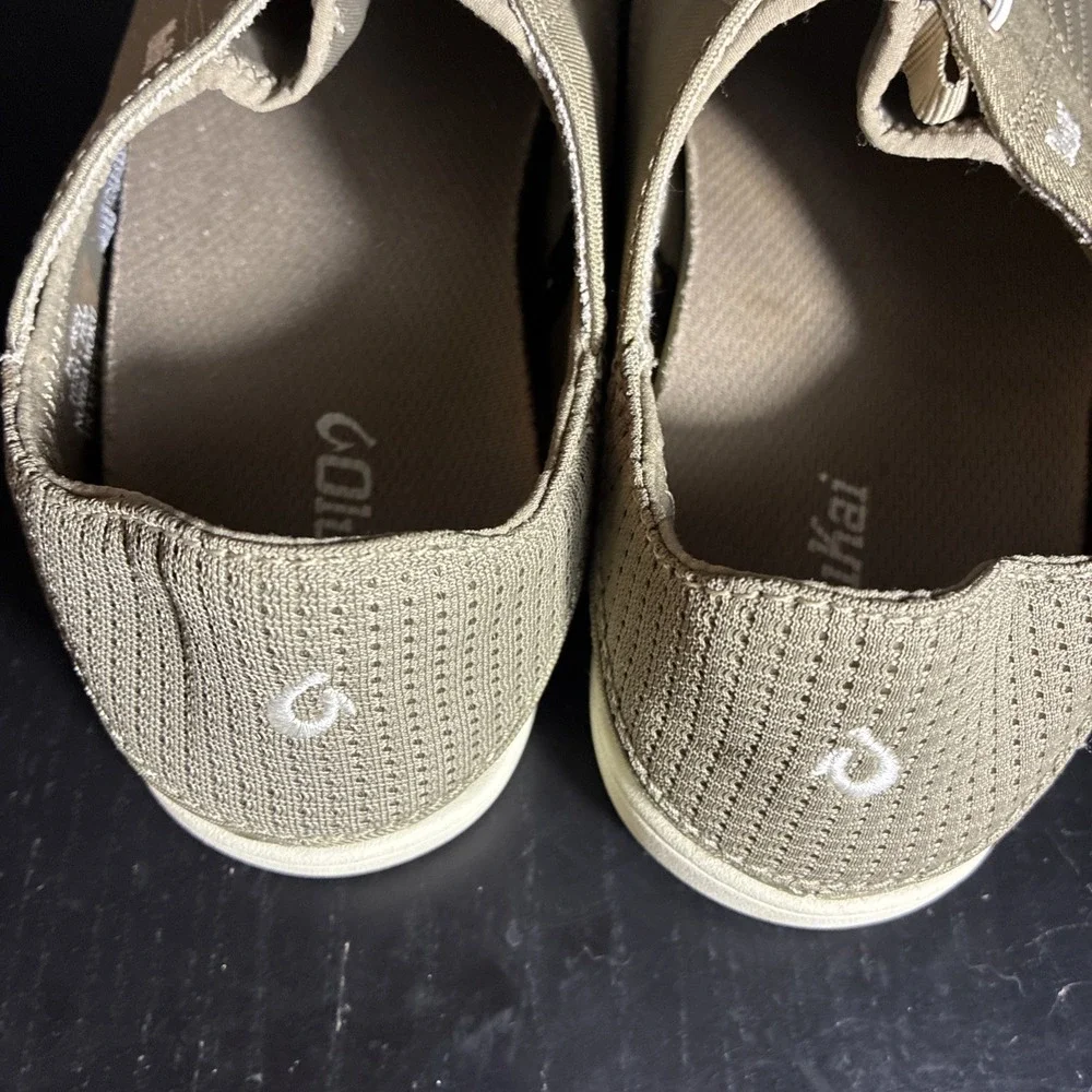 Olukai Mens Nohea Moku Brown Slip In Sneakers Sz 9 Boat Shoes